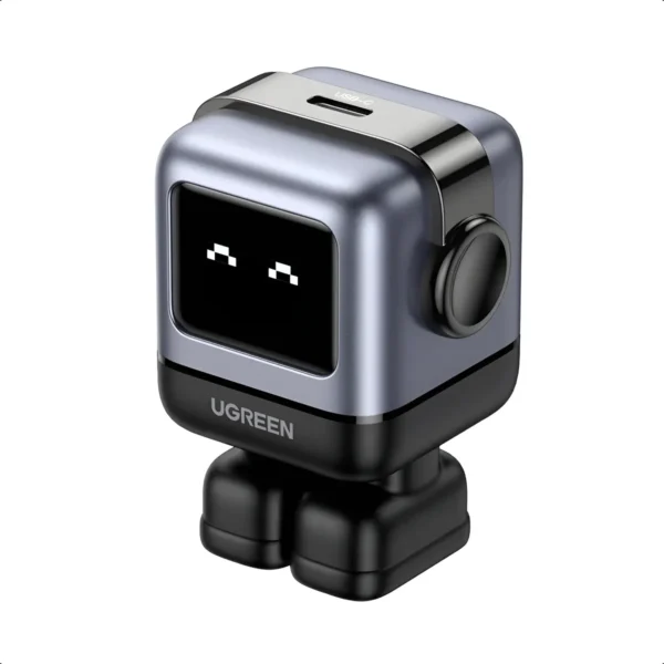 Cargador USB-C UGREEN Robot GaN 30W Carga Rápida con Pantalla Led (45089)