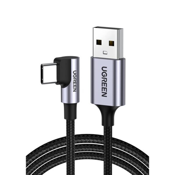 Ugreen Cable 1m USB-C Ángulo 90° 18W Carga Rápida 3A US284 – 50941