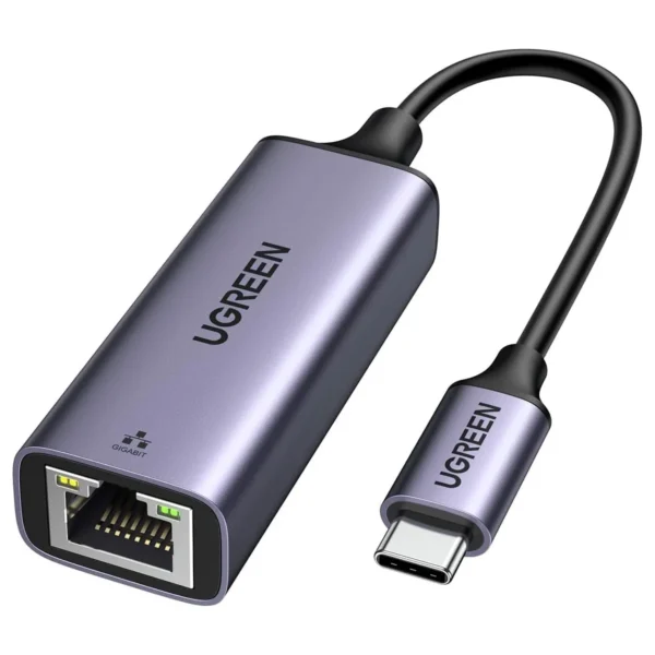 Adaptador USB-C a Ethernet UGREEN Gigabit 1000Mbps RJ45 para MacBook y Laptop CM199