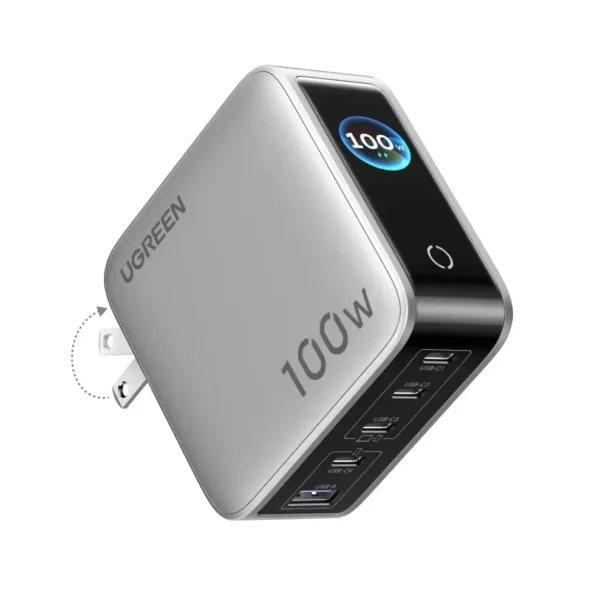 Ugreen Cargador Nexode Pro 100w 5 En 1 Pantalla LCD Gan X773