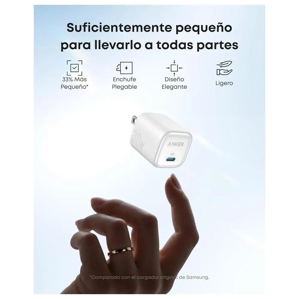 Anker Cargador Compacto Zolo Mini 30W USB-C PD Negro – A2698J11 - Imagen 4