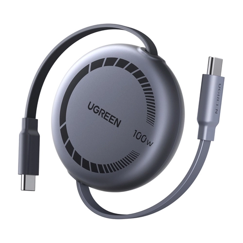Cable Retractil Tipo C a C 100w 1M Ugreen L531 Nexode Gris