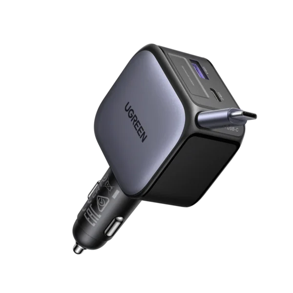 UGREEN Cargador 90W Carro Carga Rápida Cable USB-C Retráctil Incluido EC603