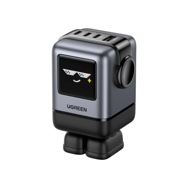 Cargador Ugreen Robot 100 Watts Tipo C Pantalla Led Carga Rapida Negro X688 45514B