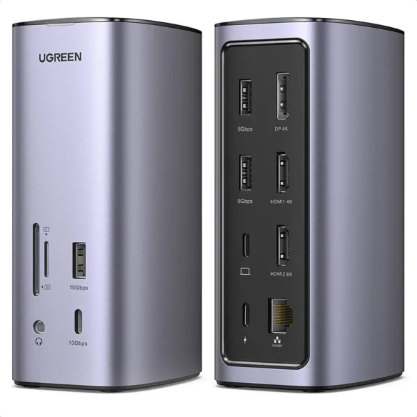 Docking Station Pro Usb Tipo C Ugreen Cm555, 12 En 1 (90325) 8k