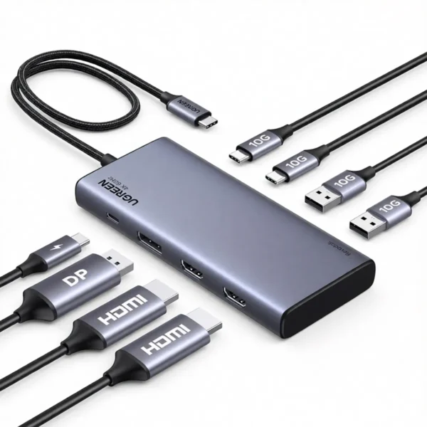 Hub Adaptador Ugreen CM639 Revodok 4k 60hz Hdmi Usb-c 8 En 1