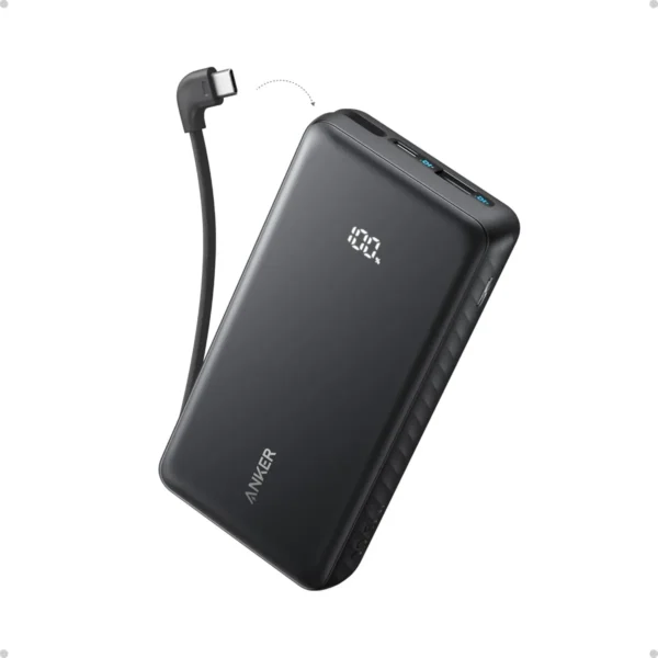 Anker Zolo Powerbank 20000mAh 22.5W Fast Charging con Cable USB-C Integrado – A110EH11