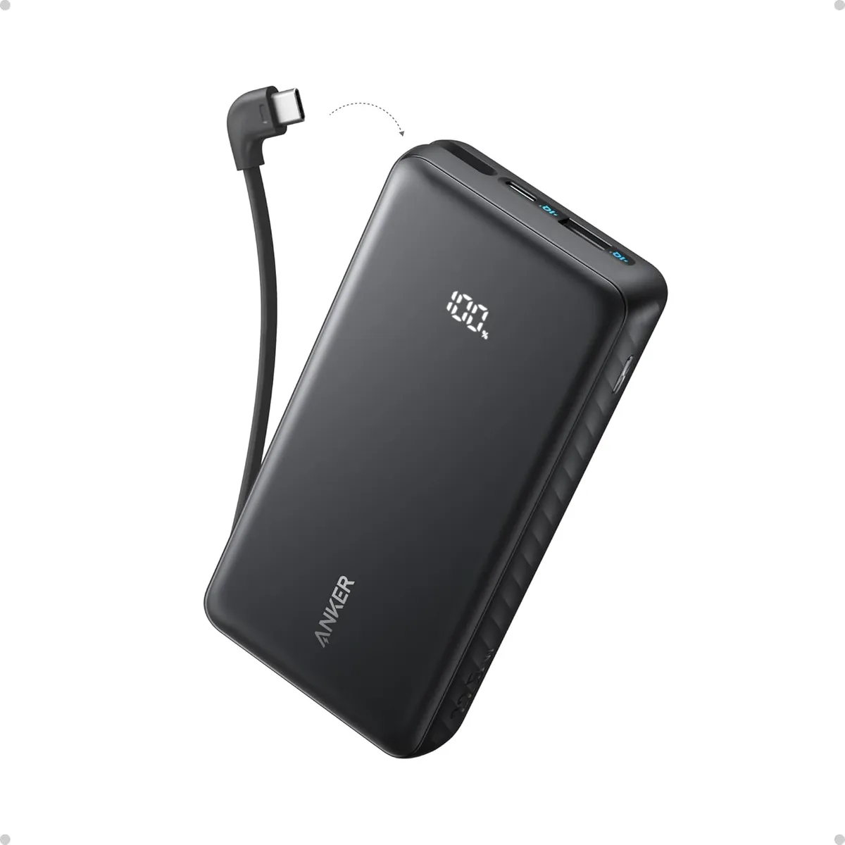 Anker Zolo Powerbank 20000mAh 22.5W Fast Charging con Cable USB-C Integrado – A110EH11