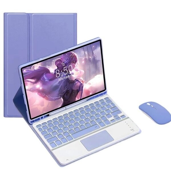 Funda con Teclado + mouse para Tablet Samsung Tab S8 PLU / S7 PLUS / S7 FE 12.4″