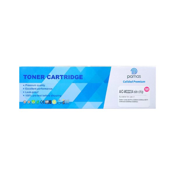 Toner Compatible Pamas Para HP 222A (W2223A) Sin Chip – Magenta